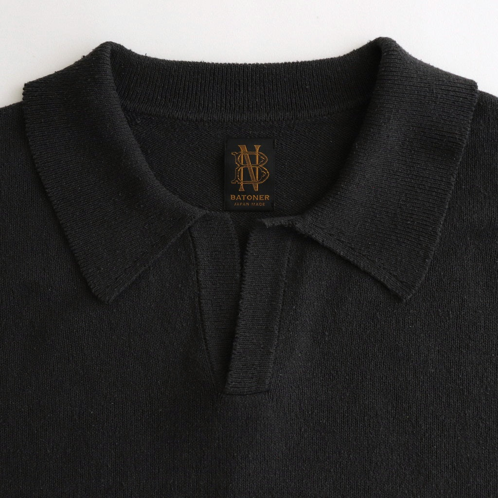 SILK POLO SKIPPER #CHARCOAL [BN-25SM-037]