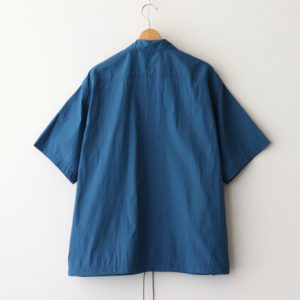 Nylon Taffeta Field S/S Shirt #Teal Blue [N25SG055] - Diffusion