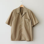 Chambray Open-Collar Shirt #OliveBeige [BHS25S021]