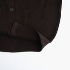 SOLID WOOL RIB POLO CARDIGAN #ROSEWOOD [BN-26FL-032]