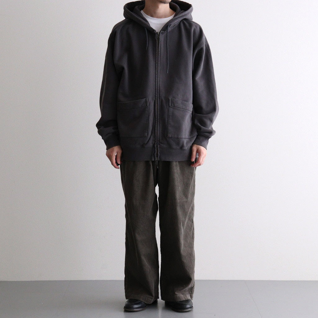 Garment Dyed Field Zip Up Hoodie #Asphalt Gray [N26FH057]