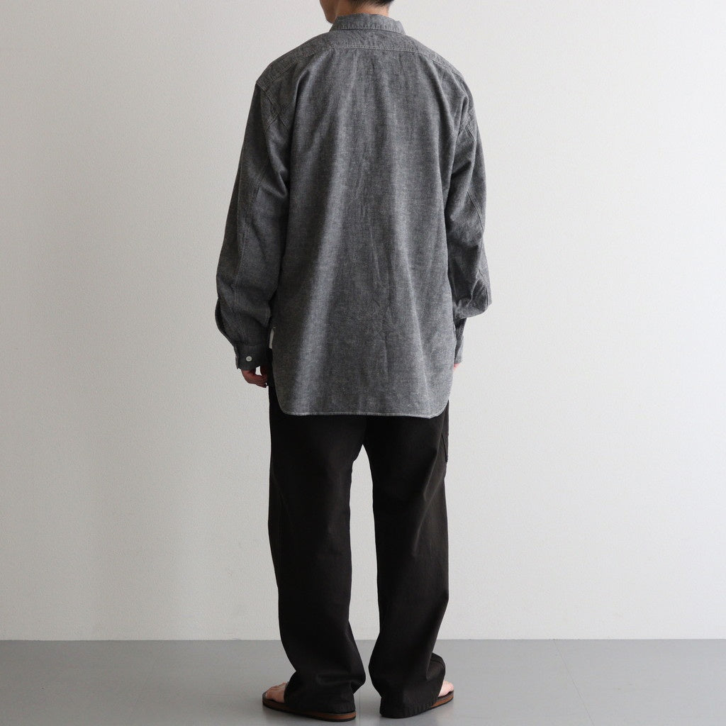 CHAMBRAY WORKADAY LS SHIRT #BLACK(FADE) [PMAT-LS05]