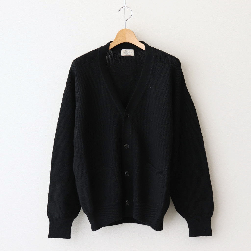 Co/Li Garter Stitch Cardigan #BLACK [NEP-SS2534M]