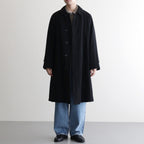 Classic Wool Balmacaan Coat #BlackNavy [BHS25F009]