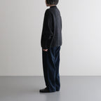 CASHMERE FOX FINGERHOLE BOAT NECK #CHARCOAL [BN-25FL-041]