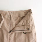 Cotton Serge Belted Skirt #LightBeige [BHSW25F7]