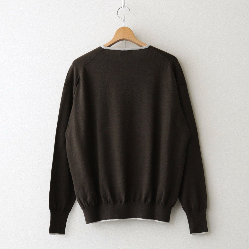 Cotton Silk Henleyneck #Charcoal [NEP-SS2627]