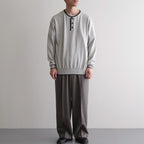 Cotton Silk Henleyneck #Silver Gray [NEP-SS2627]