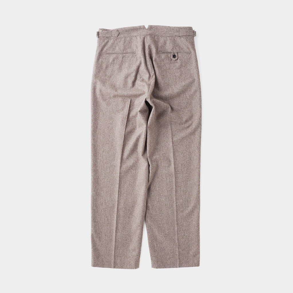 DOUBLE-PLEATED SMARTY TROUSER #TAUPE [242OJ-PT05]