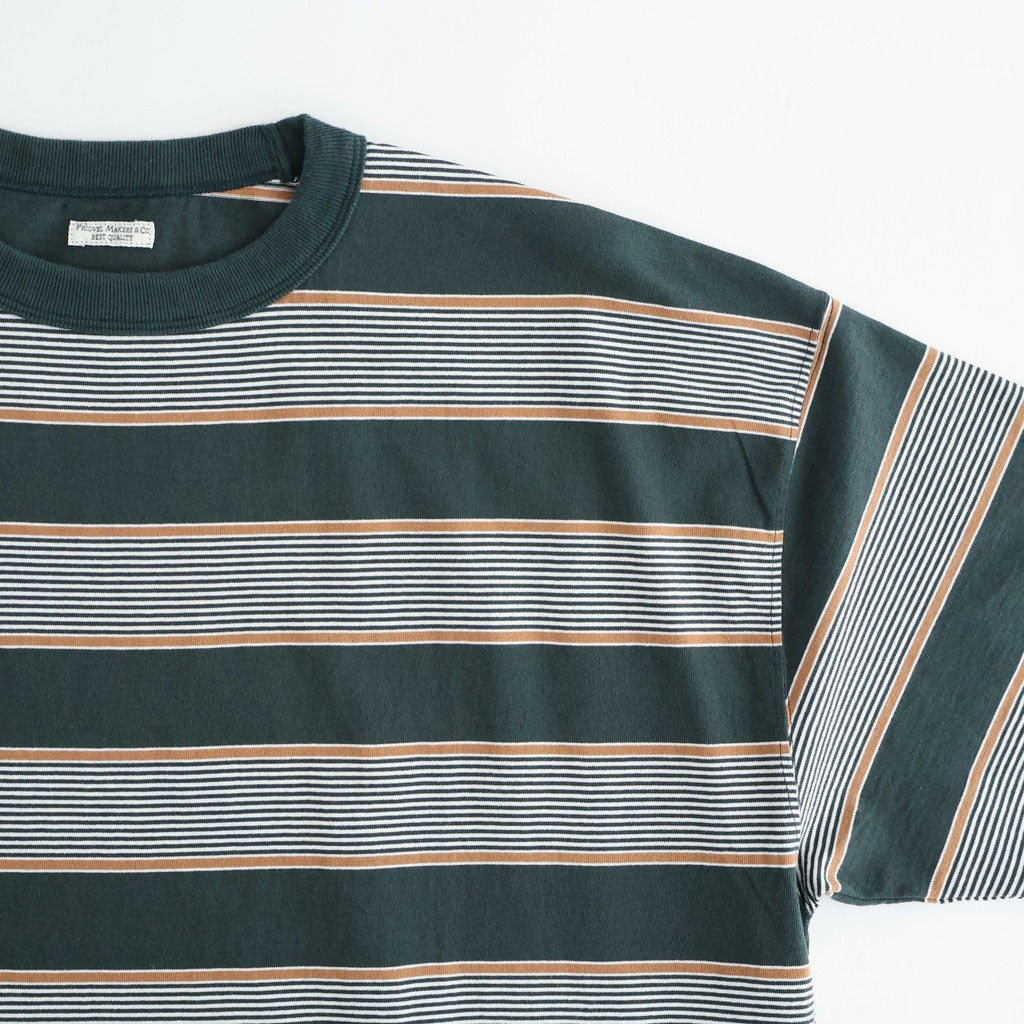 BORDER SS TOP #FOREST x S,BROWN [PMAV-CS04]