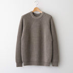 SIGNATURE CREW NECK #MELANGE BROWN [BN-25FM-038]