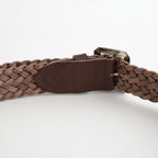 LEATHER MESH BELT #BROWN [PMAV-AC06]