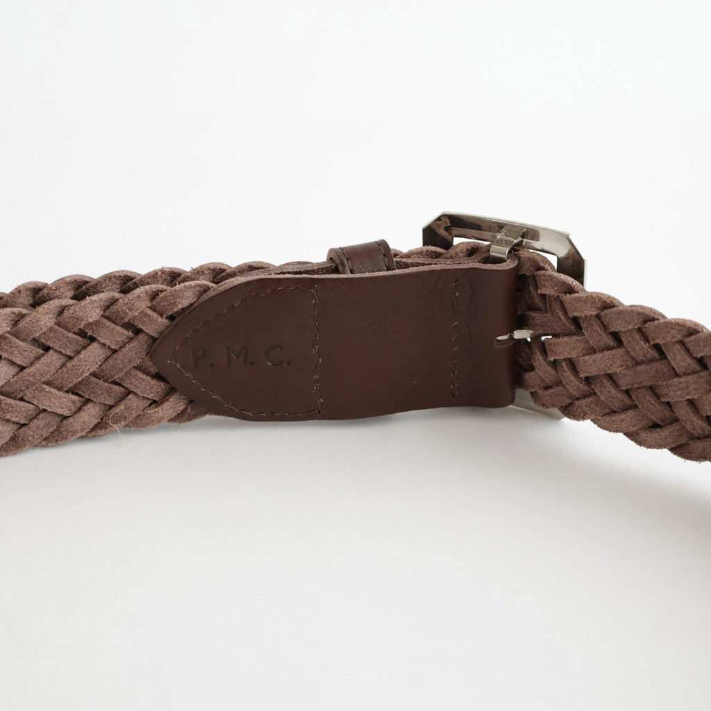 LEATHER MESH BELT #BROWN [PMAV-AC06]