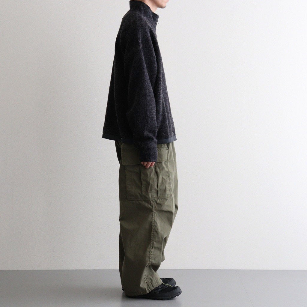 THERMAL FLEECE HALF ZIP TOP #CHARCOAL [SM62MC002]