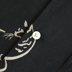 ORIGINAL PRINTED OPEN COLLAR SHIRTS (Animal Drawing) Long-sleeve #ONYX [251OJ-SH18]