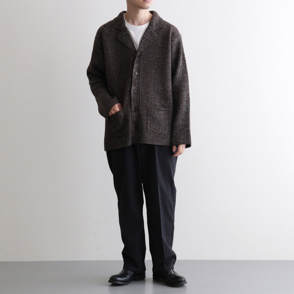 BLENDED KEMPI WOOL RAPEL CARDY #BARK [252OJ-KN03]