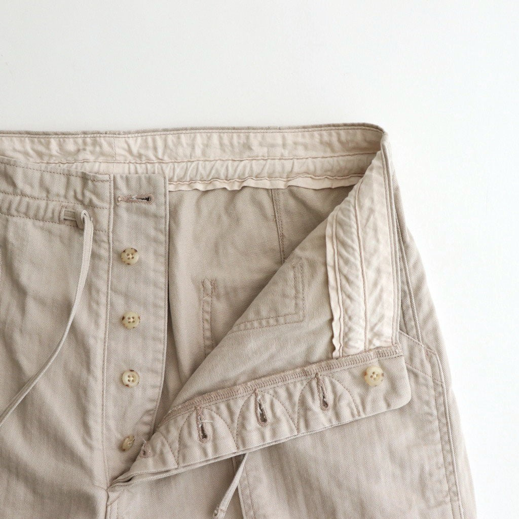 PATINA HERRINGBONE GATHERING TROUSER #BONE [251OJ-PT07]