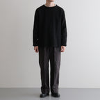 FRONT TUCK ARMY TROUSER #BLACK [252OJ-PT07]