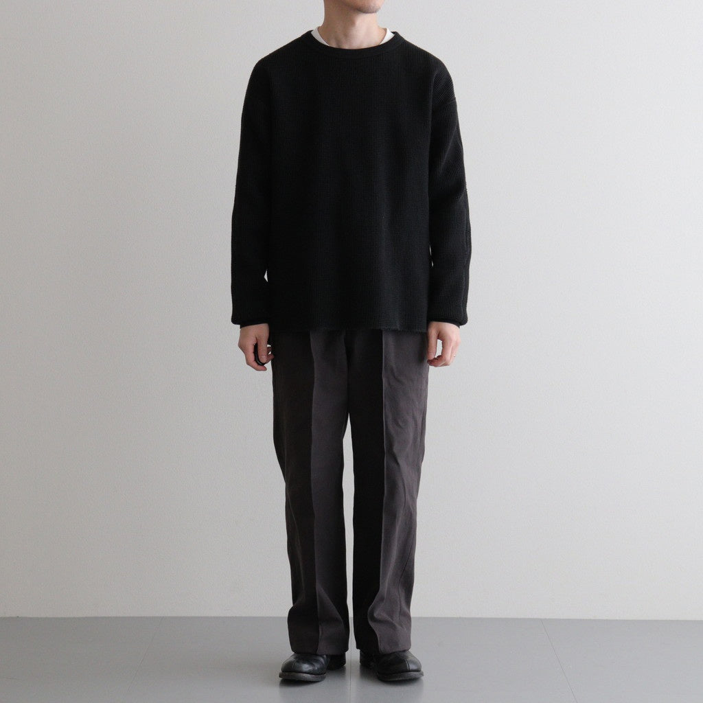 FRONT TUCK ARMY TROUSER #BLACK [252OJ-PT07]