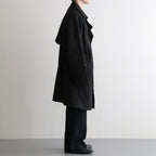 DOUBLE BREASTED HALF COAT #BLACK [SH-60-C-NUBCK-3]
