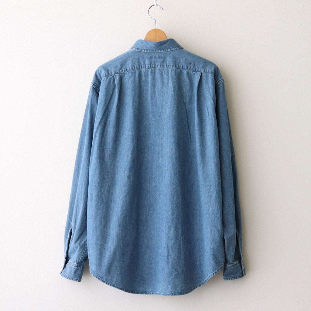 Regular Collar Light Denim Shirt #Indigo [S25SG087]