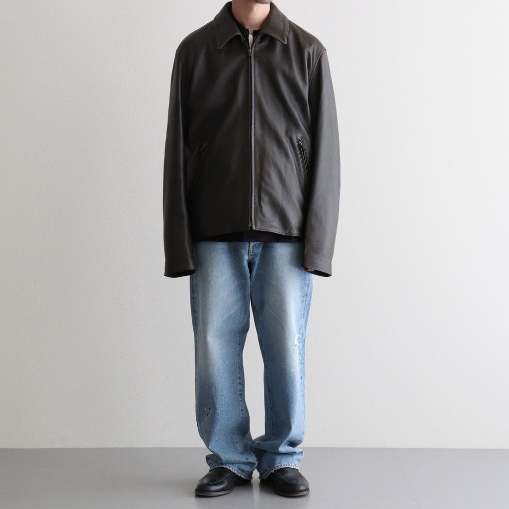 SHEEP AVIATOR LEATHER JACKET #052 DARK BROWN [17062 25023]