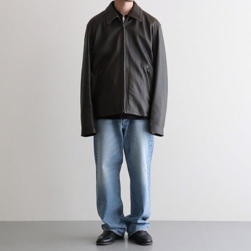 SHEEP AVIATOR LEATHER JACKET #052 DARK BROWN [17062 25023]