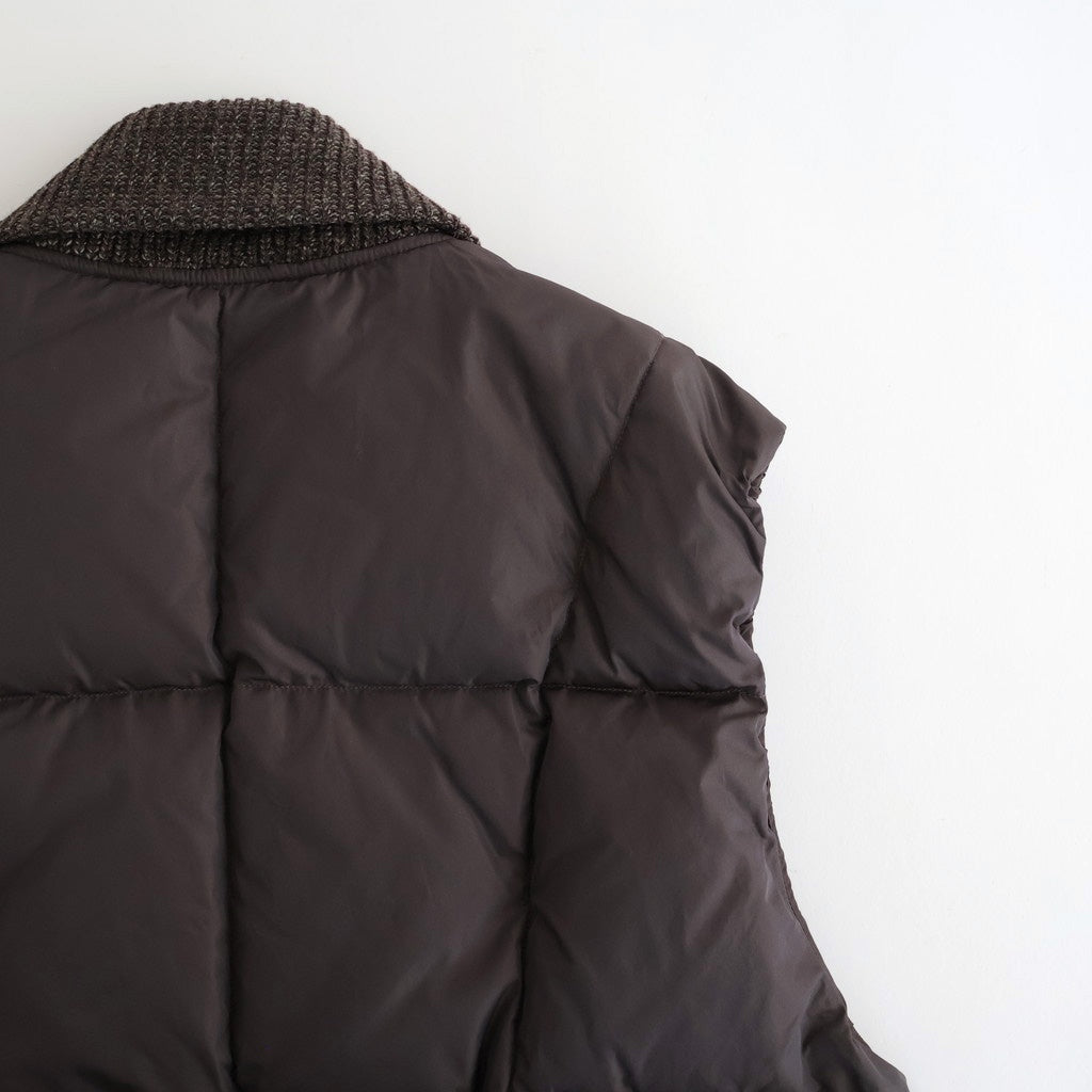 HIGH-COUNT SILK PUFF VEST #WHISKY [252OJ-VT02]