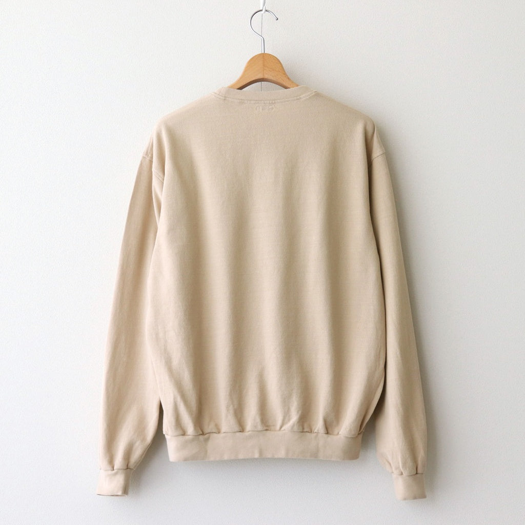 SEED STITCH LONG SLEEVE TOP #SAND BEIGE [PMAT-CL03]