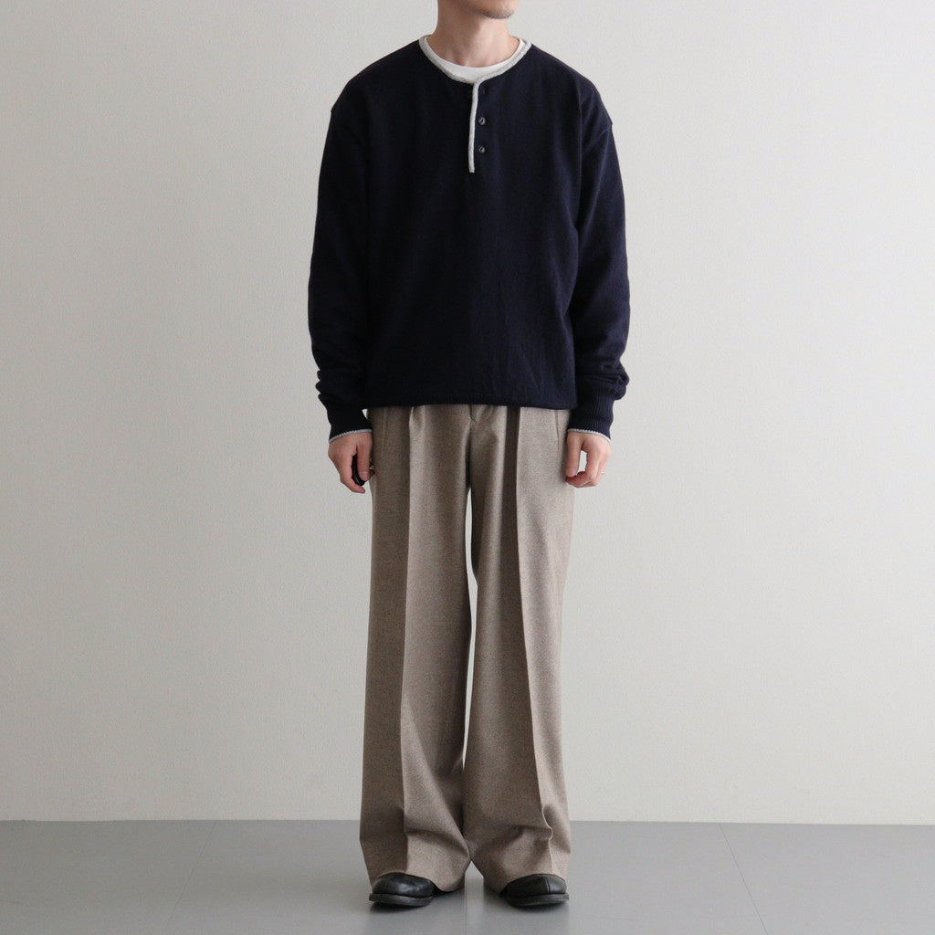 WO/Ca 2tuck Wide Tapered Trousers #Mix Beige [NEP-AW2507M]