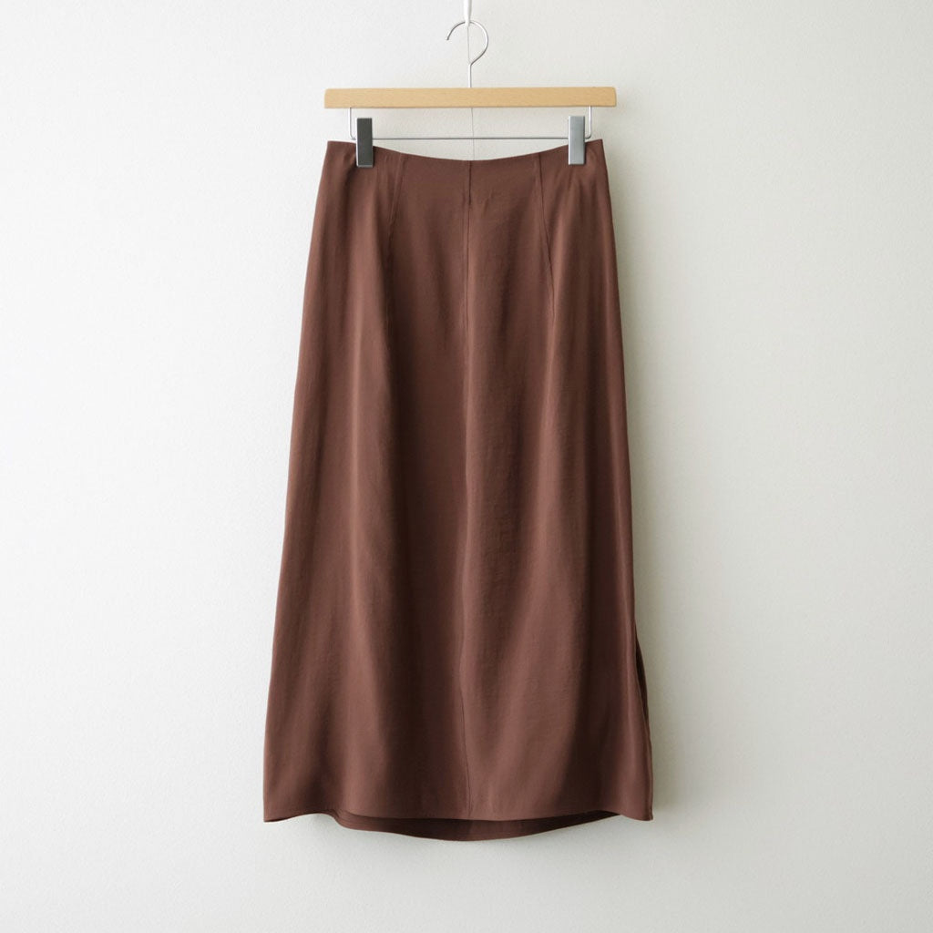 RAYON-POLYESTER BROAD SKIRT #050 BROWN [16862 30005]