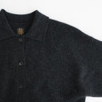CASHMERE FOX POLO CARDIGAN #CHARCOAL [BN-25FL-044]
