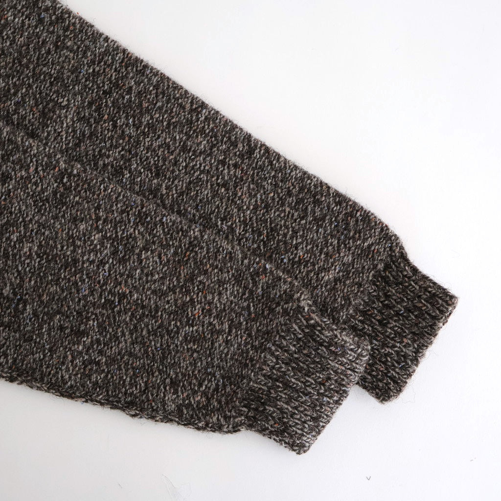 British Wool Half Zip Knit Made by macalastair #Light Graphite×Gritstone [6033-1301]