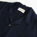 NEW OPEN COLLAR S/S SHIRT #NAVY [A25B05SH01B]