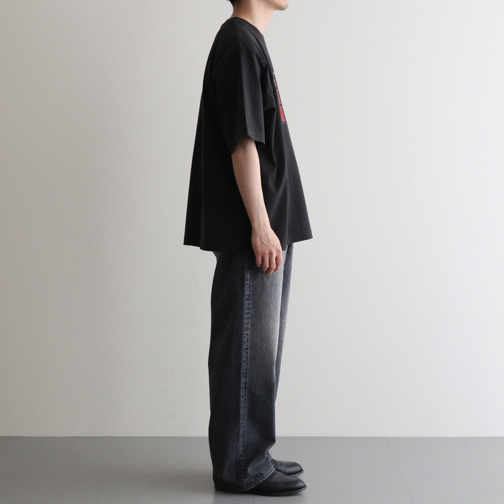 BRITPOP Print Tee WIDE #InkBlack×Red-PT [bROOTS25S34A]