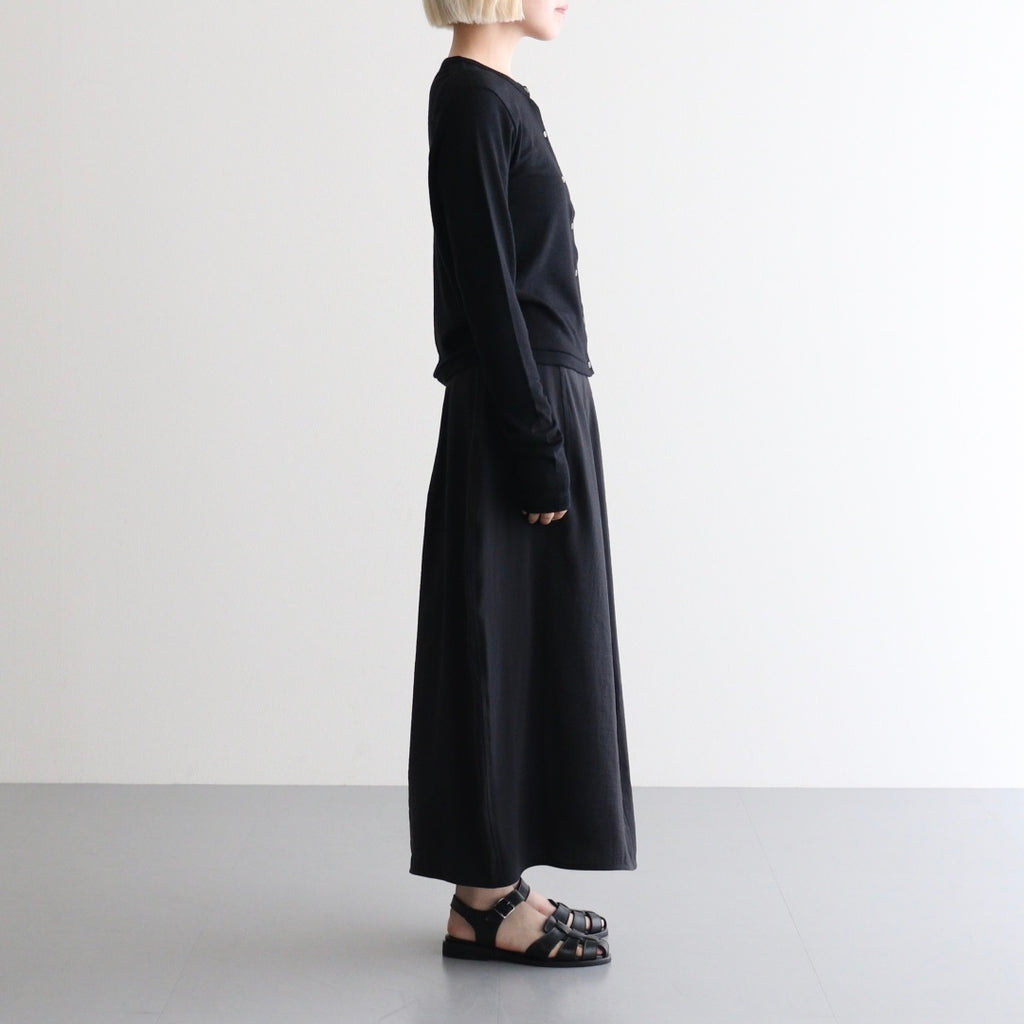 Wool Rib Cardigan #Black [BHSW24F13F26]