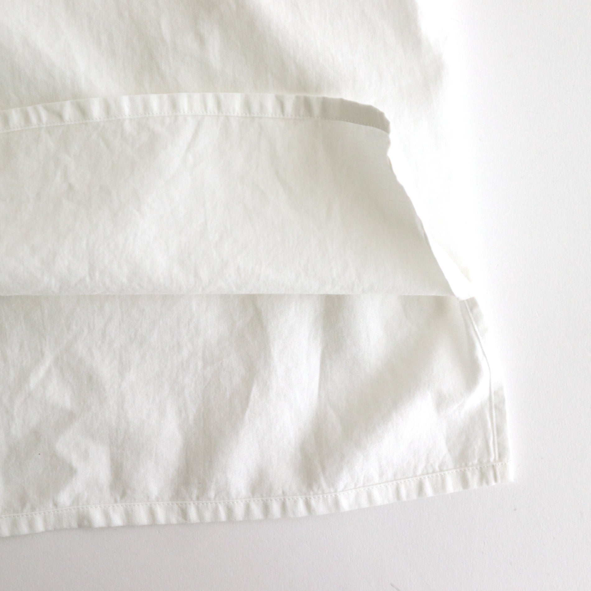 ORGANIC COTTON WASHER SATIN OPEN/C SH #WHITE [16551 50343]