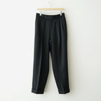 DOUBLE PLEATED SEMI EASY TROUSERS #BLACK [A26C15PT01C]
