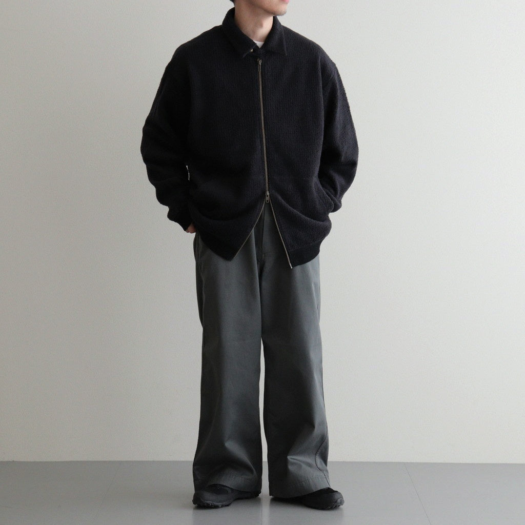 POLARTEC Wool Fleece Sweater Jacket #Black [N25FA051]