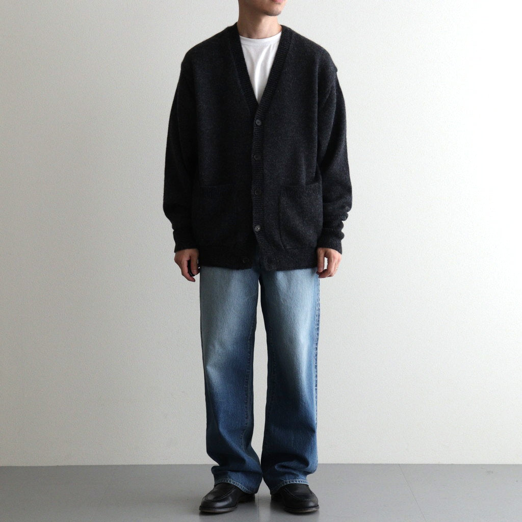 ツムグ アルバカカーディガン Charcoal BABY ALPACA KURUMI TENJIKU V CARDIGAN #CHARCOAL [BN-25FM-059