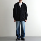 BABY ALPACA KURUMI TENJIKU V CARDIGAN #CHARCOAL [BN-25FM-059]