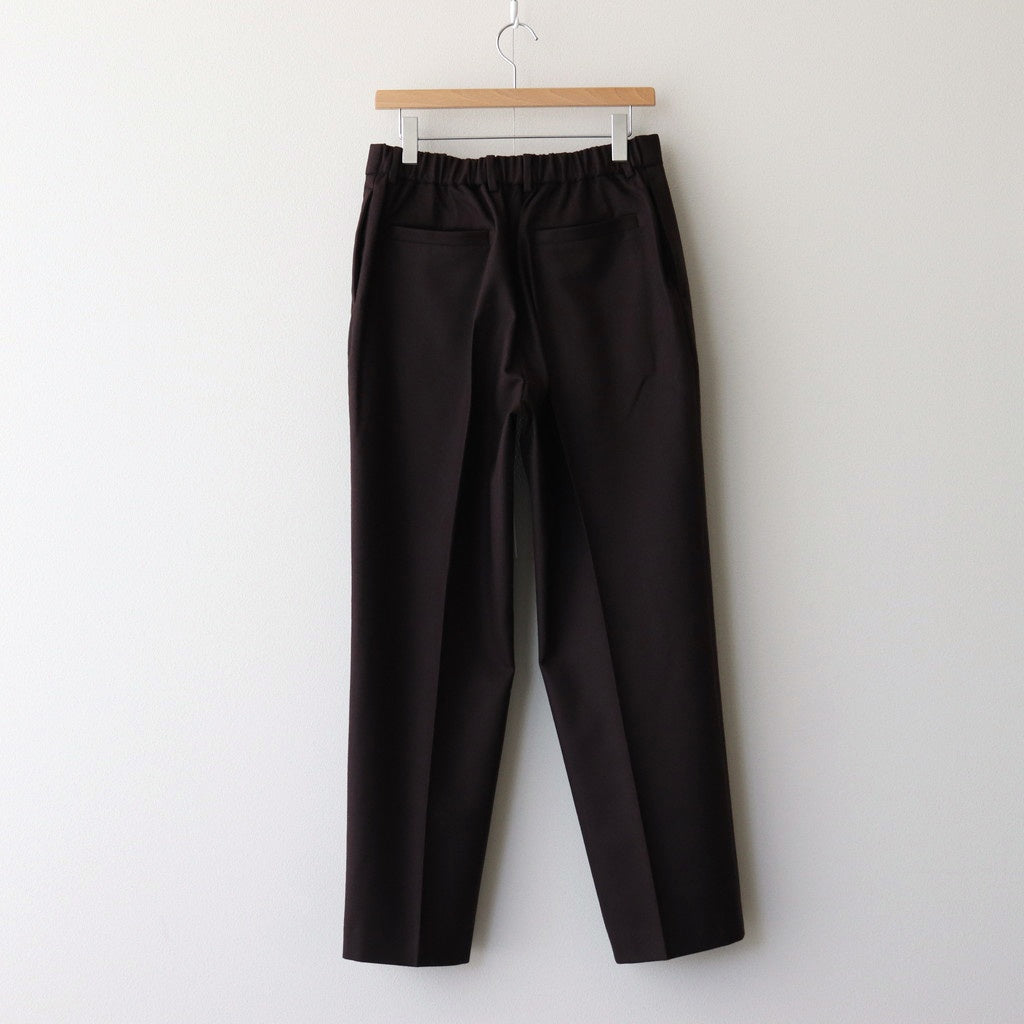 FLAT TAPERED TROUSERS #DARK BROWN [A24C17PT01C]