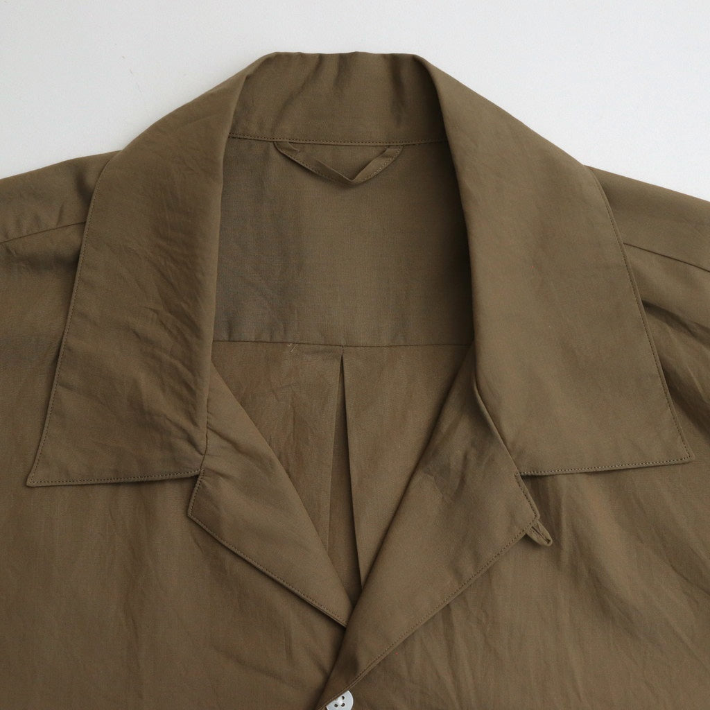 Chambray Open-Collar Shirt #OliveBeige [BHS25S021]