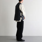 DUCK CLOTH WORKADAY VEST #FADE NAVY [PMAS-VT02]