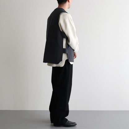 DUCK CLOTH WORKADAY VEST #FADE NAVY [PMAS-VT02]