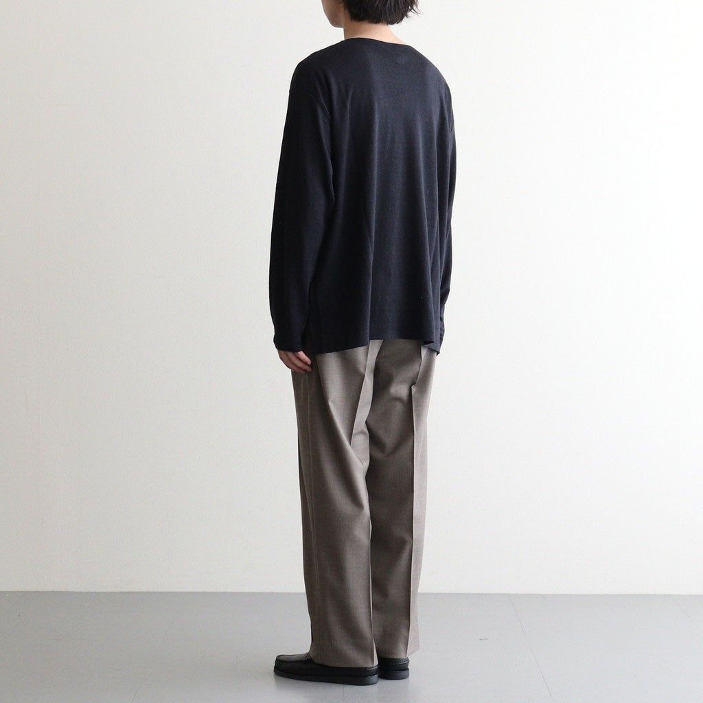 NORMANDY LINEN BASQUE SHIRT #NAVY [BN-26SM-072]