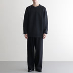 SIGNATURE CREW NECK #CHARCOAL BLUE [BN-25FM-038]