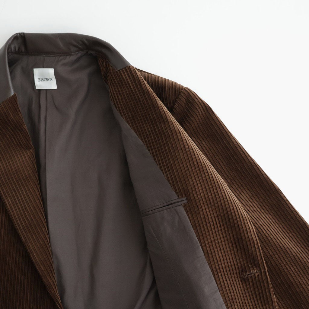 MIXED-WALE CORDUROY TAILORED JACKET #BROWN [26W-BIS-JK11]