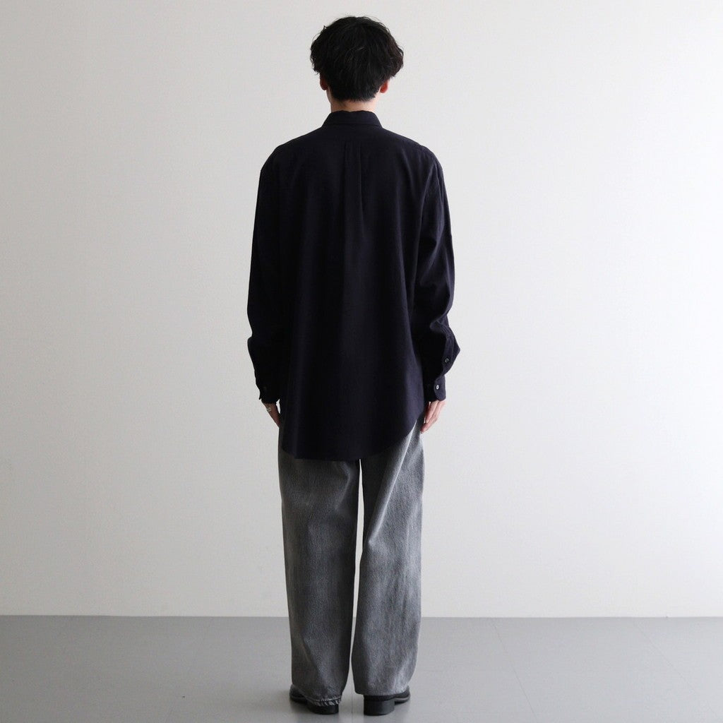 ORGANIC COTTON / TENCEL BRUSHED TWILL SH #NAVY [16542 50368]