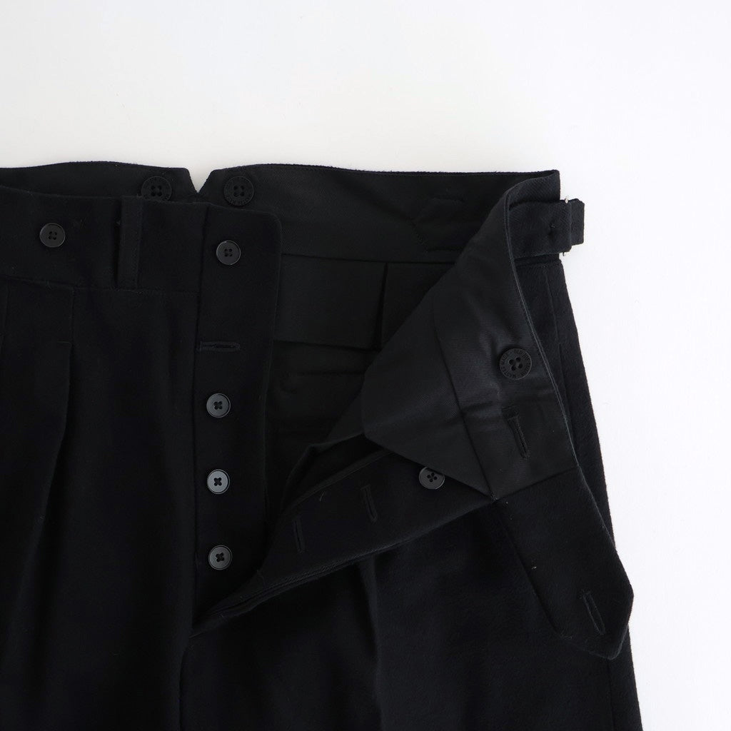 DOUBLE-PLEATED SMARTY TROUSER #ONYX [252OJ-PT08]